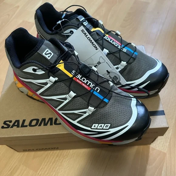 Salomon XT 6 Beluga Russet Orange Recut Shoes - Picture 3 of 8